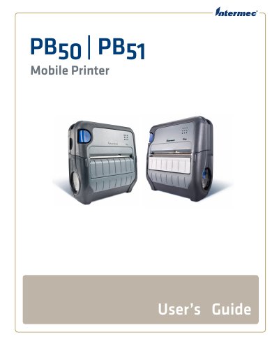Intermec PB50/PB51 Mobile Printer User Manual - cover page