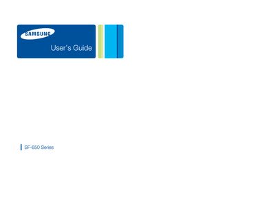 Samsung SF-650 Series User Guide - cover page
