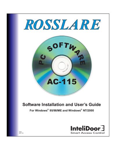 Rosslare AC-115 Software Installation and User Guide - cover page
