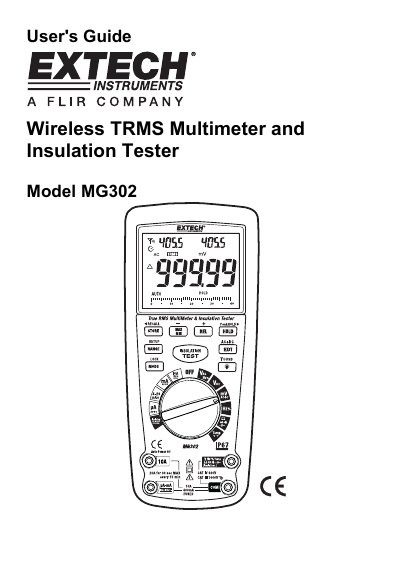 EXTECH MG302 Wireless TRMS Multimeter User's Guide