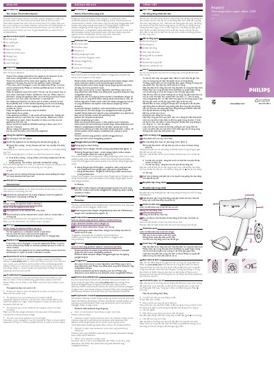 Philips HP4856 Hairdryer User Guide - cover page