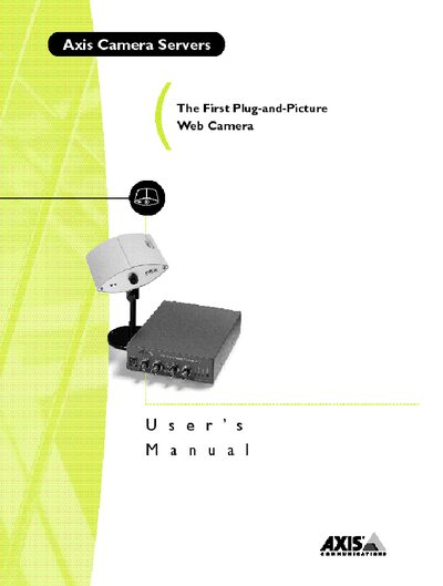Axis 200+ Network Camera Server User Manual - cover page