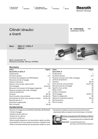 Bosch Rexroth CDT3...F CGT3...F CST3...F Hydraulic Cylinder Manual
