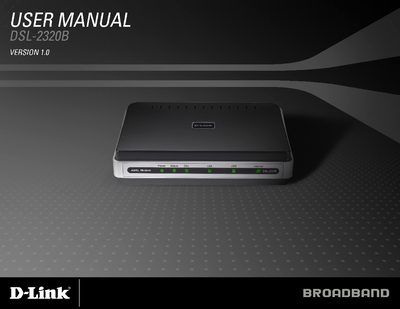 D-Link DSL-2320B ADSL2+ Ethernet/USB Modem User Manual - cover page