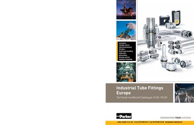 Parker 4100-10/UK Industrial Tube Fittings Technical Handbook - cover page