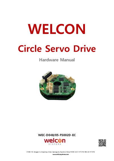 WELCON Circle Servo Drive Hardware Manual WEC-D048/05-FS002D-EC - cover page