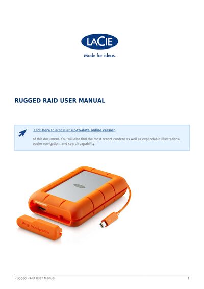 LaCie Rugged RAID User Manual