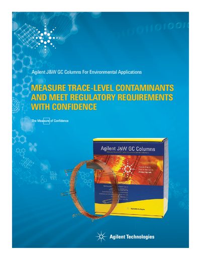 Agilent J&W GC Columns Environmental Applications Leaflet - cover page