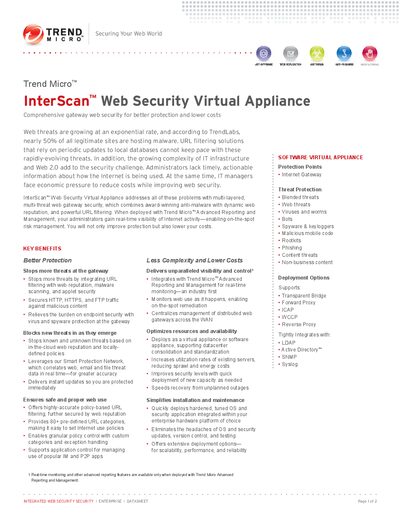 Trend Micro InterScan Web Security Virtual Appliance Datasheet