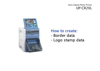 Sony UP-CR20L Digital Photo Printer User Manual