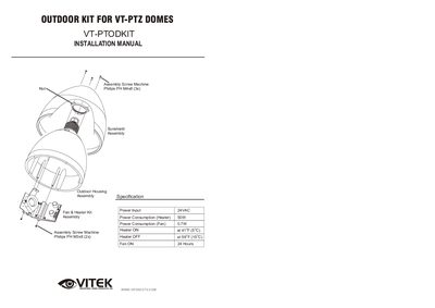 Vitek VT-PTODKIT Outdoor Kit Installation Manual - cover page