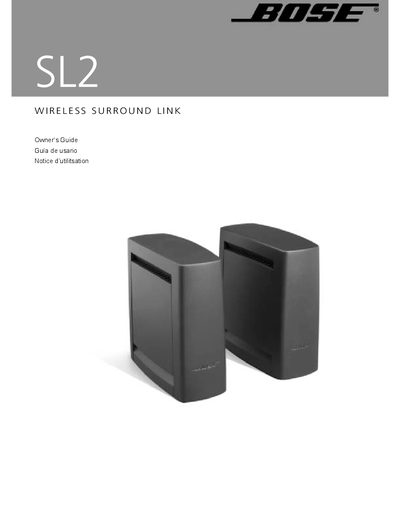 Bose SL2 Wireless Surround Link Owner's Guide - cover page