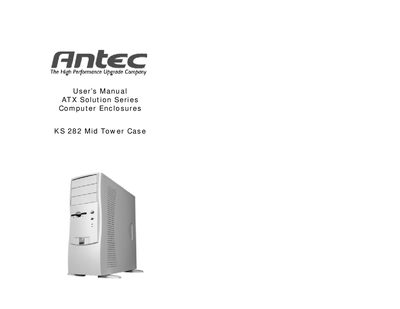 Antec KS 282 Mid Tower Case User Manual - cover page