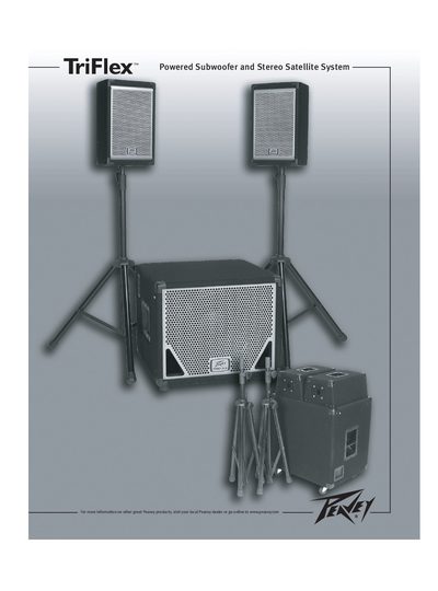 Peavey TriFlex Powered Subwoofer and Stereo Satellite System User Manual - cover page