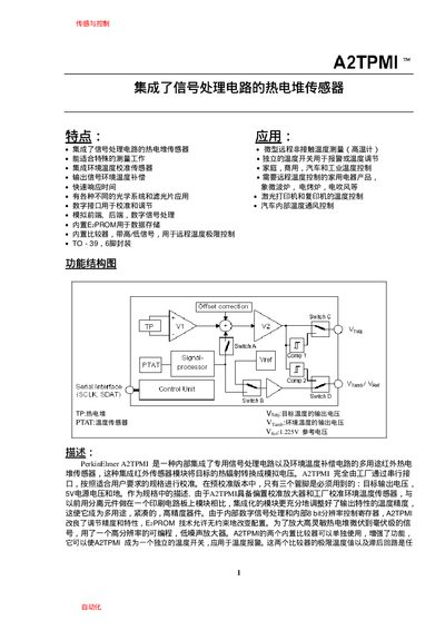 PerkinElmer A2TPMI Sensor Module Datasheet - cover page