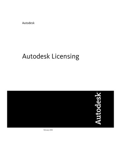 Autodesk February 2010 Licensing User Manual