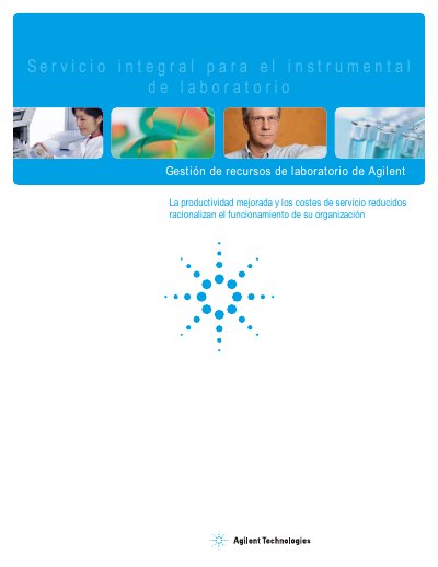 Agilent LRM Laboratory Resource Management Brochure - cover page
