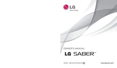 LG Saber User Manual - cover page
