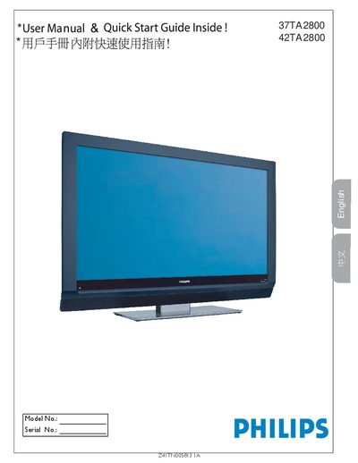 Philips 37TA2800 / 42TA2800 User Manual