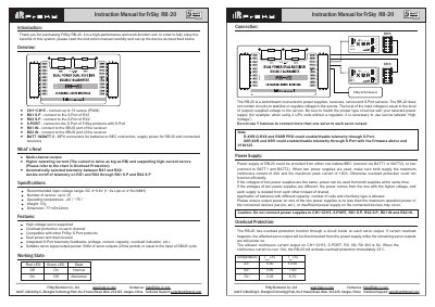 FrSky RB-20 Switchboard User Manual