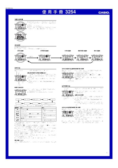 Casio 3254 User Manual - cover page