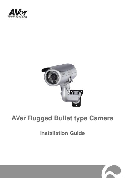 AVer FB2028‑T1/T2/TM and FB3028‑RT1/RT2/RTM Rugged Bullet IP Camera Installation Guide - cover page