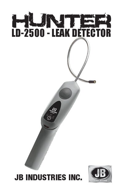 JB Industries LD-2500 Refrigerant Leak Detector User Manual - cover page