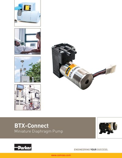 Parker BTX-Connect Miniature Diaphragm Pump Product Brochure - cover page