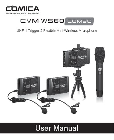 COMICA CVM-WS60 Combo UHF 1-Trigger-2 Wireless Microphone User Manual - cover page