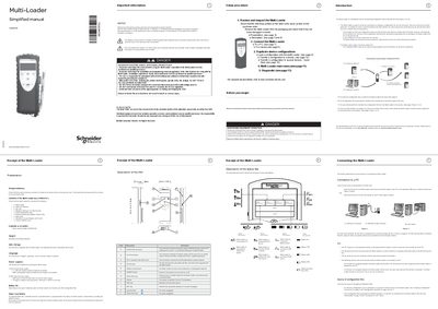 Schneider Electric VW3A8121 Multi-Loader User Manual - cover page