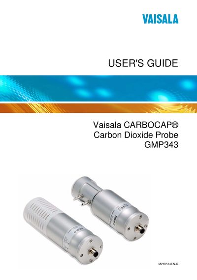 Vaisala GMP343 CO2 Probe User Manual