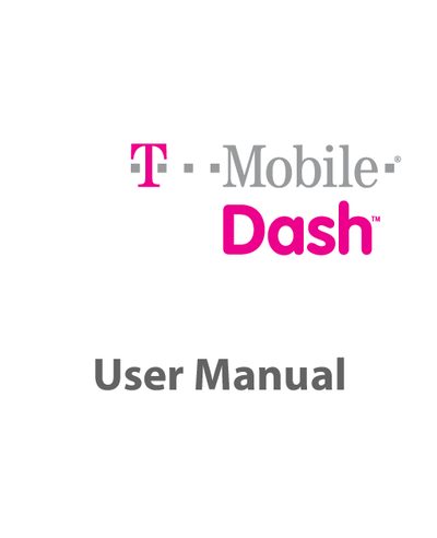T-Mobile Dash Smartphone User Manual - cover page