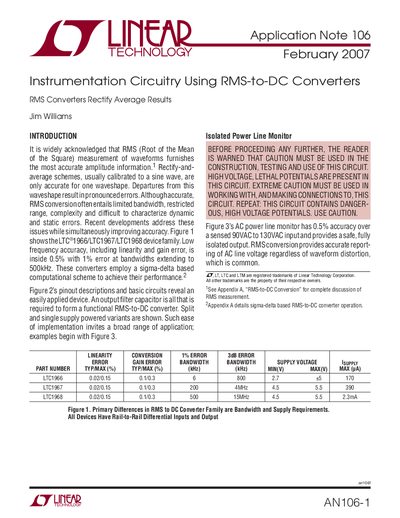 LINEAR AN106-1 handbook