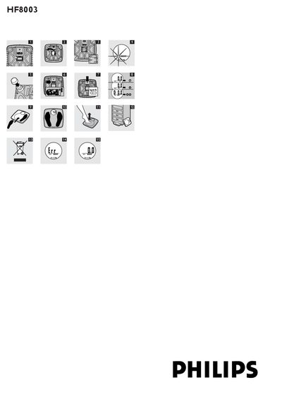 Philips HF8003 Bathroom Scale User Manual - cover page