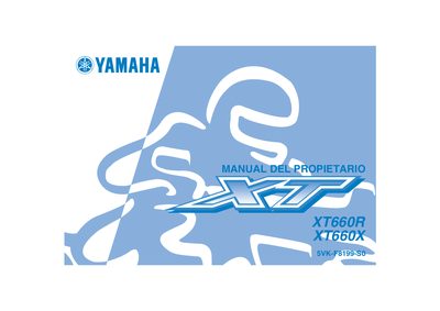 Yamaha XT660R/XT660X Owner's Manual - cover page