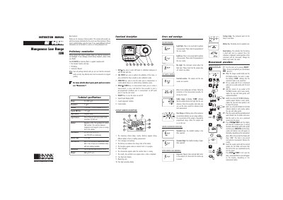 Hanna Instruments HI 96748 Manganese Low Range ISM Instruction Manual - cover page