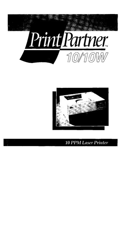 Printpartner 10/100w 10PPM Laser Printer - cover page