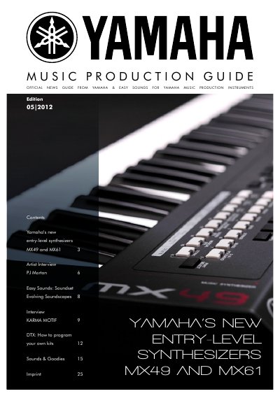 Yamaha MX49/MX61 Music Production Guide - cover page