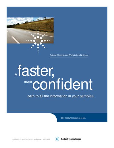 Agilent MassHunter Workstation Software Product Leaflet - cover page