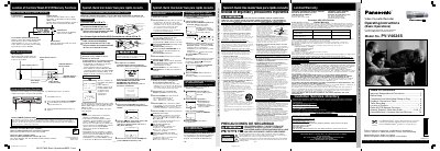Panasonic PV-V4624S VCR Operating Instructions - cover page