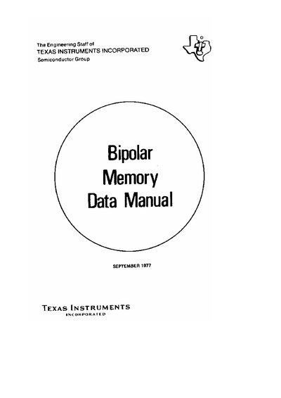 Texas Instruments Schottky Series 548/745 PROMs Data Manual - cover page