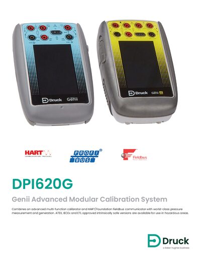 Druck DPI620G Genii Calibration System User Manual - cover page