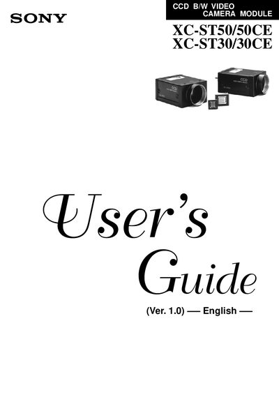 SONY XC-ST50/50CE/ST30/ST30CE user manual