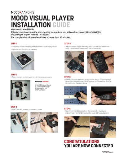 Mood MVP195 Visual Player Installation Guide - cover page