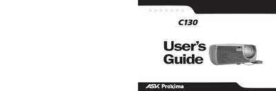 InFocus Proxima C130 User Manual - cover page