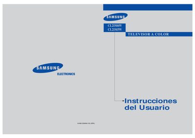 Samsung CL21M6W/CL21M5W Color Television User Manual - cover page