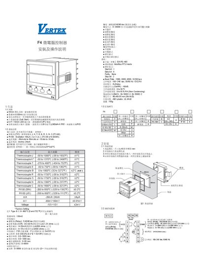 F4 Microcomputer Controller Installation Guide - cover page