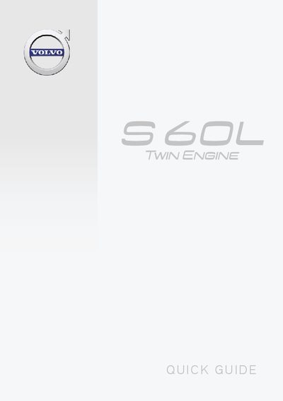 Volvo Hybrid Vehicle Quick Guide - cover page