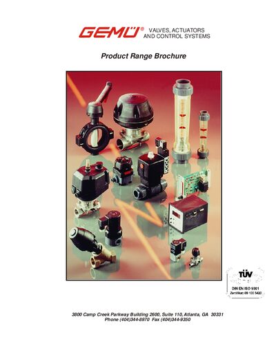 GEMÜ Valves Product Range Brochure - cover page