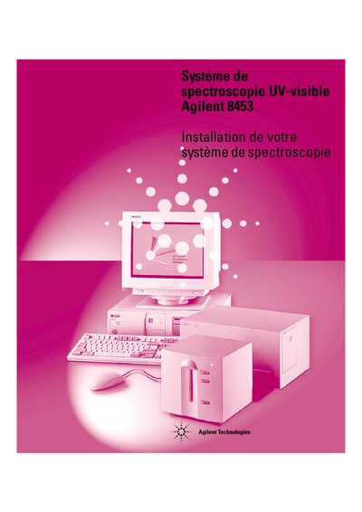 Agilent 8453 UV-Visible Spectroscopy System Installation Guide - cover page